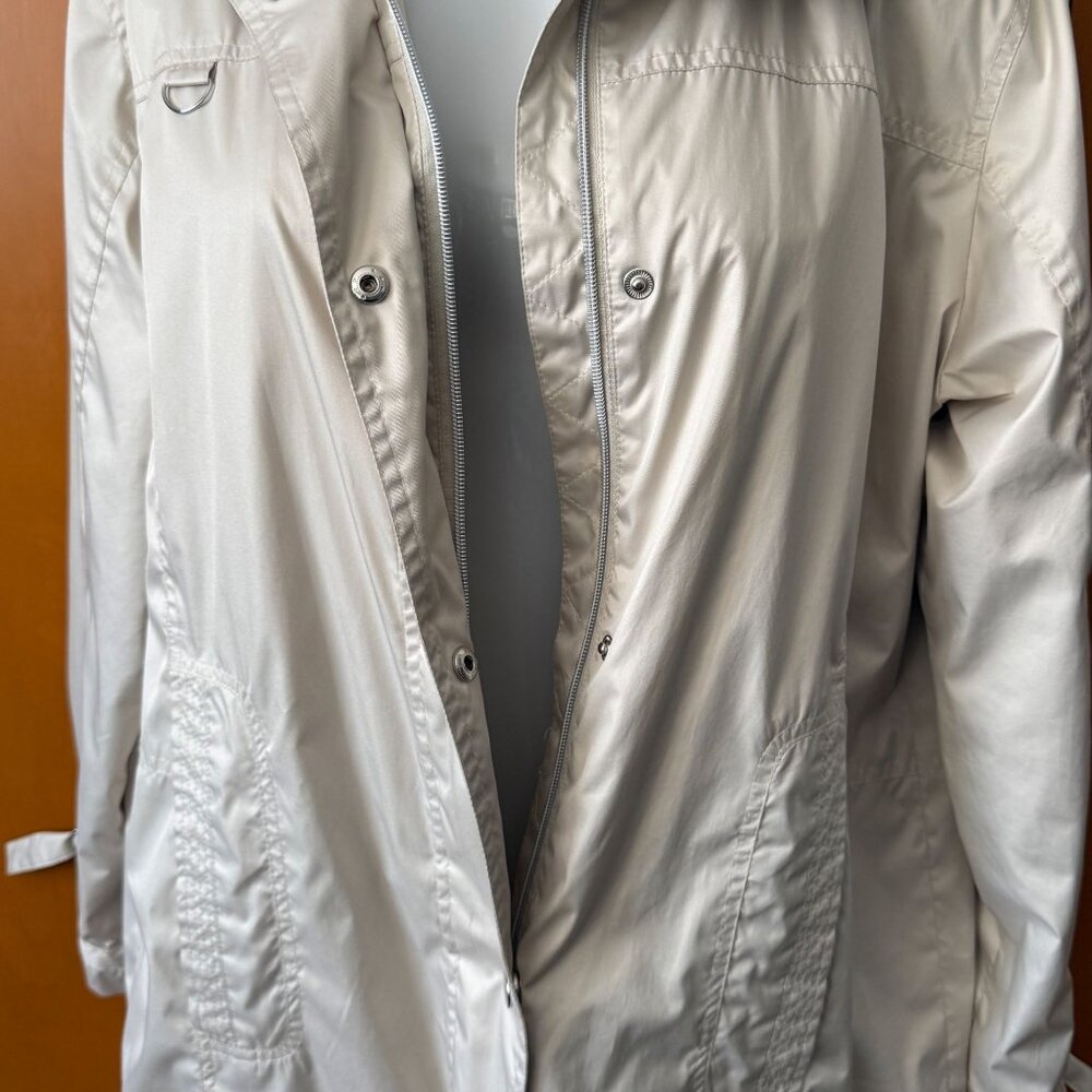 Neyelle Women’s Windbreaker Jacket L Champagne Beige Zipper Snap Front - Picture 7 of 16